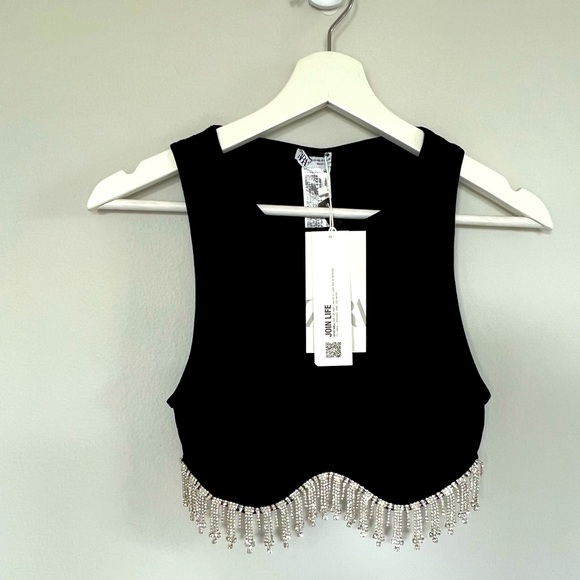 ZARA NWT Jewelled Tank Top, Size Small - Picture 1 of 2